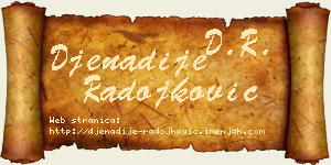 Đenadije Radojković vizit kartica